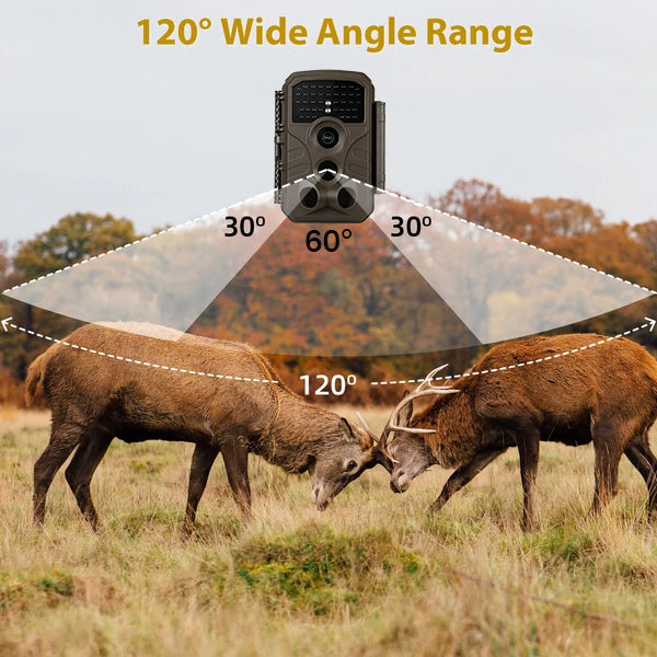 2-Pack Game & Trail Camera 4K Video & 64MP Photo with 100ft Night Vision Motion Activated 0.1s Trigger Speed Waterproof for Home Security, Outdoor Wildlife Scouting | T306 Oak Brown
