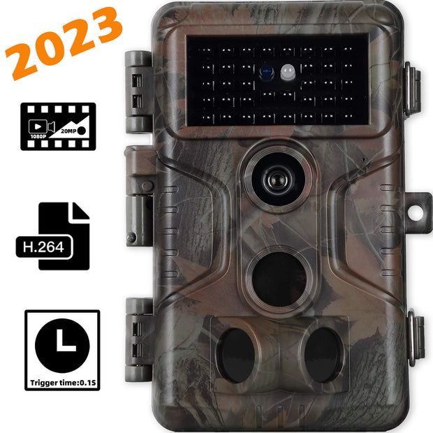 Game Trail Wildlife Cameras No Glow 24MP Photo 1296P H.264 MP4 Video 100ft Night Vision Motion Activated 0.1S Trigger Speed Waterproof Time Lapse | A323