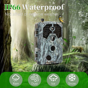 4K WIFI Trail Camera 64MP 100ft Night Vision Motion Activated 0.1S Trigger Speed No Glow Waterproof for Wildlife Observing & Backyard Security A106W