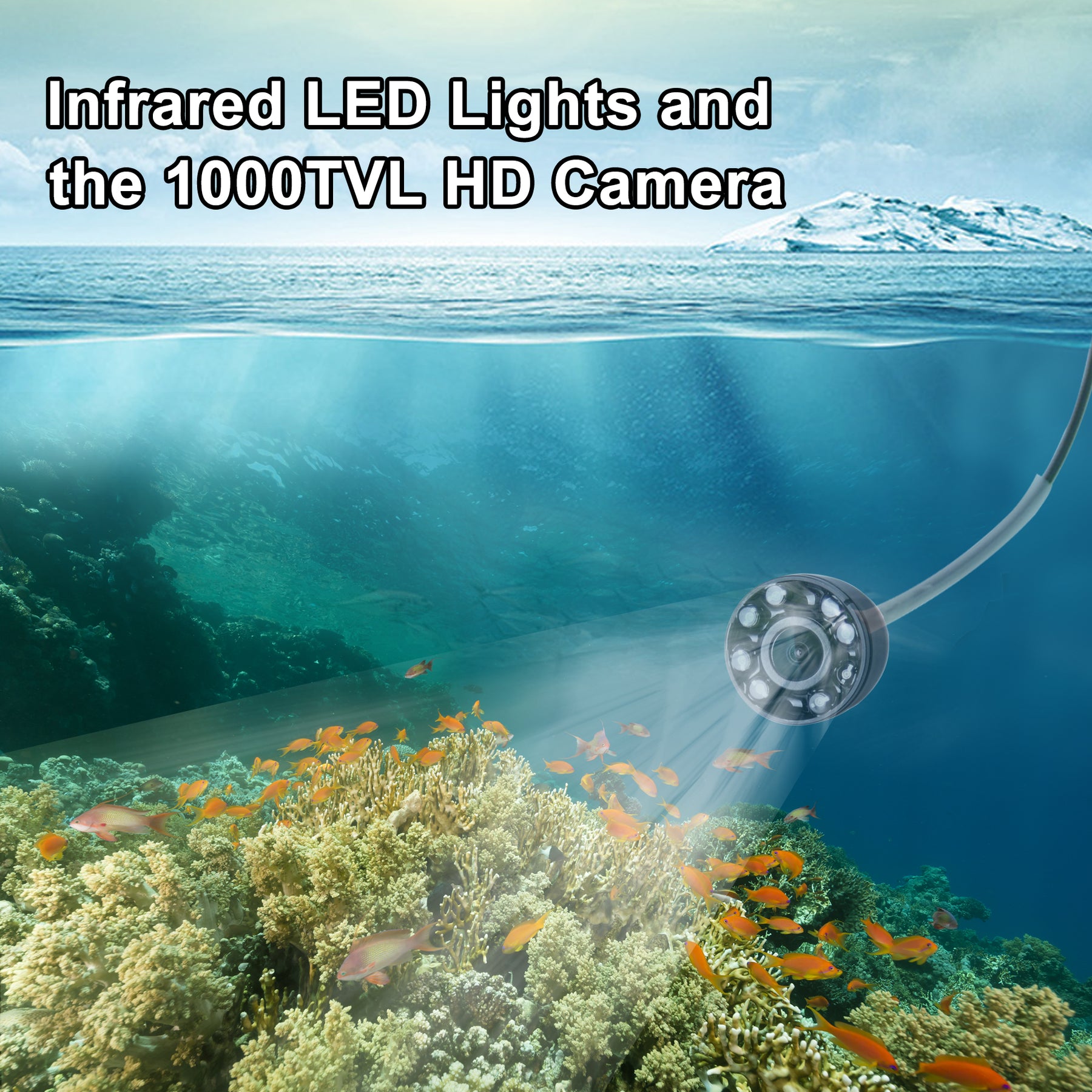 Fish One Camera Underwater Fishing Camera, Portable Fish Finder Camera