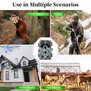 4K WIFI Trail Camera 64MP 100ft Night Vision Motion Activated 0.1S Trigger Speed No Glow Waterproof for Wildlife Observing & Backyard Security A106W