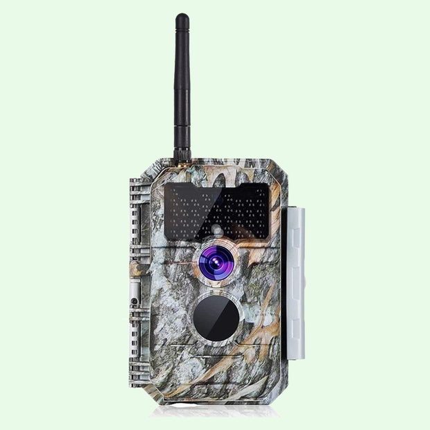 Wireless Bluetooth WiFi Game Trail Camera with 32MP 1296P Video Night Vision No Glow Motion Activated for Deer Wildlife Hunting, Home Security