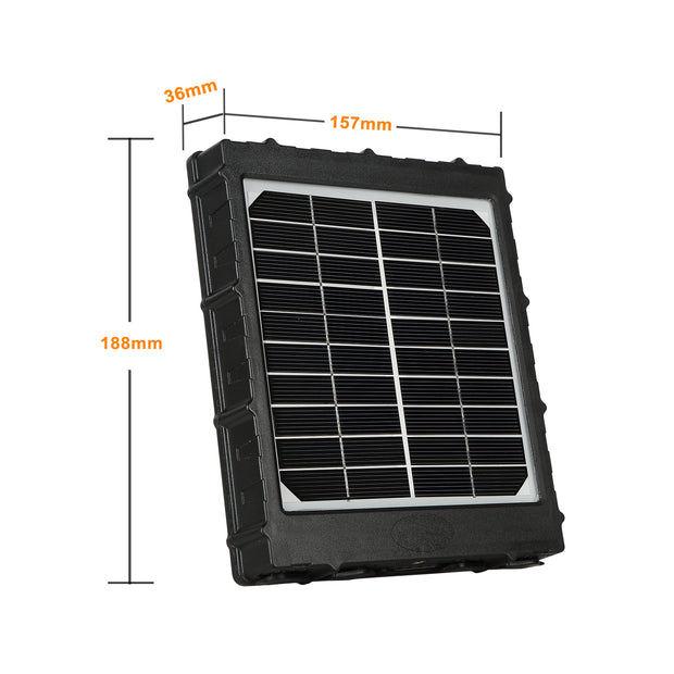 Solar Panel Kit with 8000mAH Rechargeable Lithium Battery Output 12V/6V/9V for Wildlife Trail Cameras, Sports Action Camera and Network Cameras