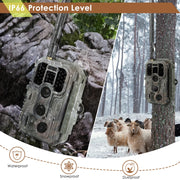 Blazevideo 390GA Red 4G LTE Cellular Trail Camera 48MP 1296P Night Vision Motion Activated No Glow Waterproof