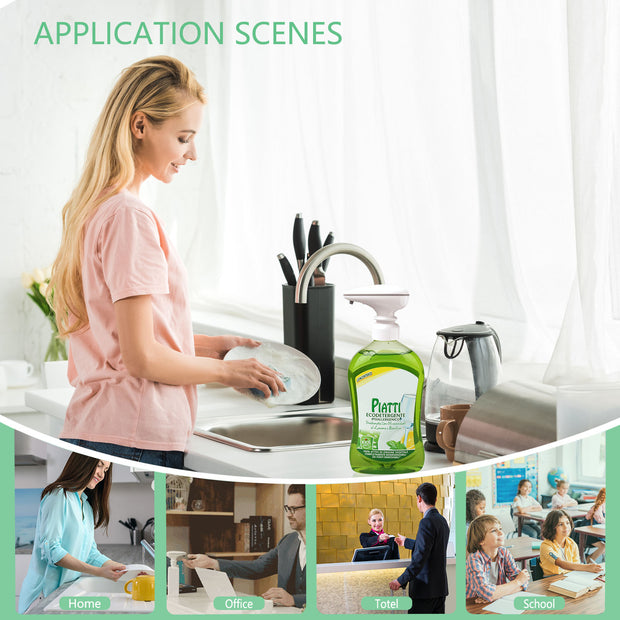 SOAPUMP Intelligent Soap Dispenser, Easy to install, Anti-sunshine interference, Fast&Smooth dispensing, Three adjustable volumes, Three different nozzles Suitable for Liquid, Foam and Spray.