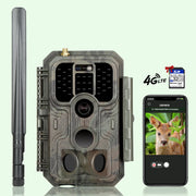 4G LTE Cellular Wildlife Trail Animal Camera mit Sim Karte 32MP 1296P Night Vision Motion Activated No Glow Waterproof