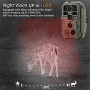 2-Pack WIFI Game Trail Cameras 32MP Photo 1296P Video for Wildlife Hunting and Backyard Security Night Vision Motion Activated Waterproof | A280W
