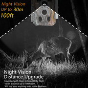 4-Pack Trail Game Wildlife Cameras 32MP 1296P Video 100ft Night Vision 0.1S Trigger Motion Activated Waterproof Animal Hunting Field Cams