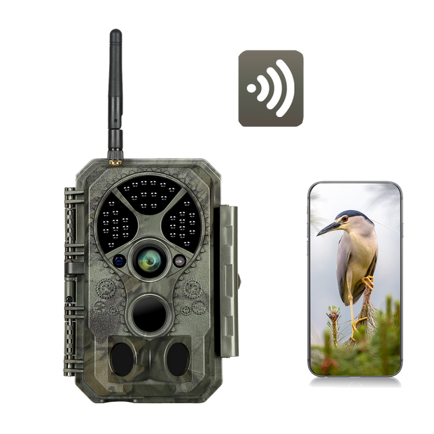 Bundle of Solar Panel and Bluetooth WIFI Trail Cameras 32MP 1296P with Night Vision Motion Activated Waterproof | A350W Green