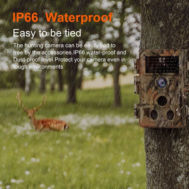 10-Pack Trail Hunting Wildlife Animal Camera 24MP 1296P Video 0.1s Trigger Speed Farm and Field Camera Motion Activated Password Protected Waterproof.