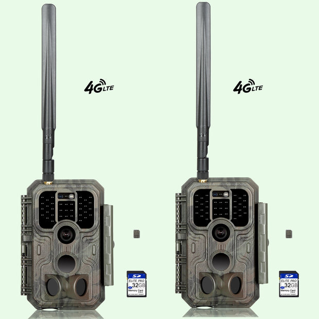4G LTE Cellular Wildlife Trail Animal Camera 32MP 1296P Night Vision Motion Activated No Glow Waterproof