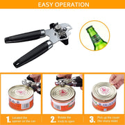 Stainless Steel Can Opener Manual Smooth Edge Can Opener Smooth Edge Manual Can Opener - Manual Can Openers Manual Stainless Steel Opener Manual Hand Can Opener Safety Hand Held Can Opener Safe