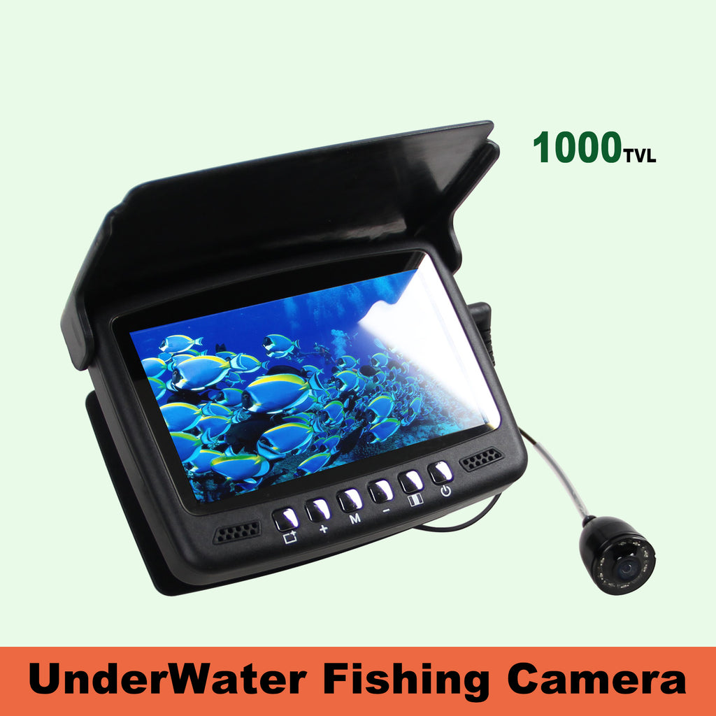 Underwater Fishing Camera, Portable Fish Finder with 4.3 Inch LCD Moni