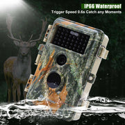 2-Pack Wildlife Trail Animal Cams Hunting Cameras 24MP 1296P Video Night Vision No Glow Infrared Motion Activated Waterproof Photo & Video Model.