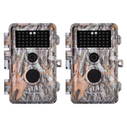 2-Pack Trail Wildlife Cameras 24MP 1296P HD Video for Animal Hunting and Scouting with Night Vision Motion Activated Waterproof IP66 Time Lapse.