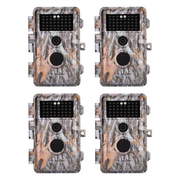 4-Pack Game & Wildlife Animal Trail Cameras 32MP 1296P H.264 MP4 Video No Glow Night Vision Waterproof Motion Activated Photo and Video Model