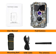Wireless Bluetooth WiFi Game Trail Deer Camera 32MP 1296P Night Vision No Glow Motion Activated Stealthy Camouflage for Wildlife Hunting, Home Security | W600 Brown
