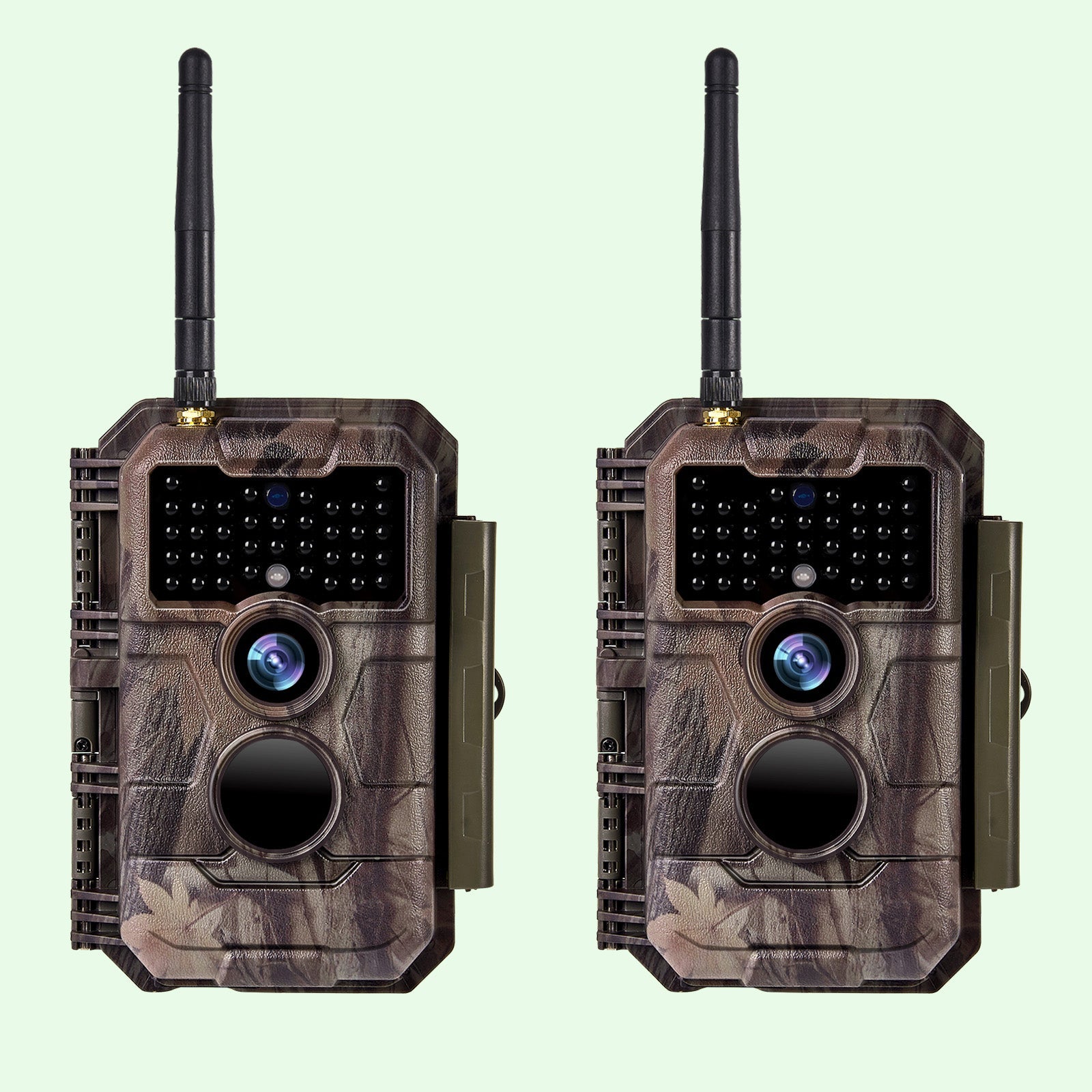 2Pack Wireless Bluetooth WiFi Game Trail Deer Camera 24MP 1296P Video Night Vision No Glow
