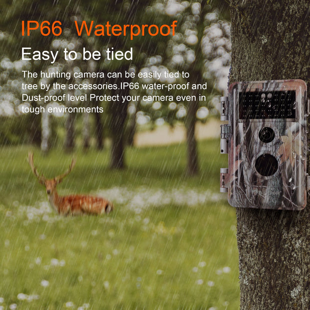 Game Trail & Deer Hunting Wildlife Camera HD 24MP Photo H.264 1296P MOV/MP4 Video Motion Activated No Glow Night Version IP66 Waterproof.